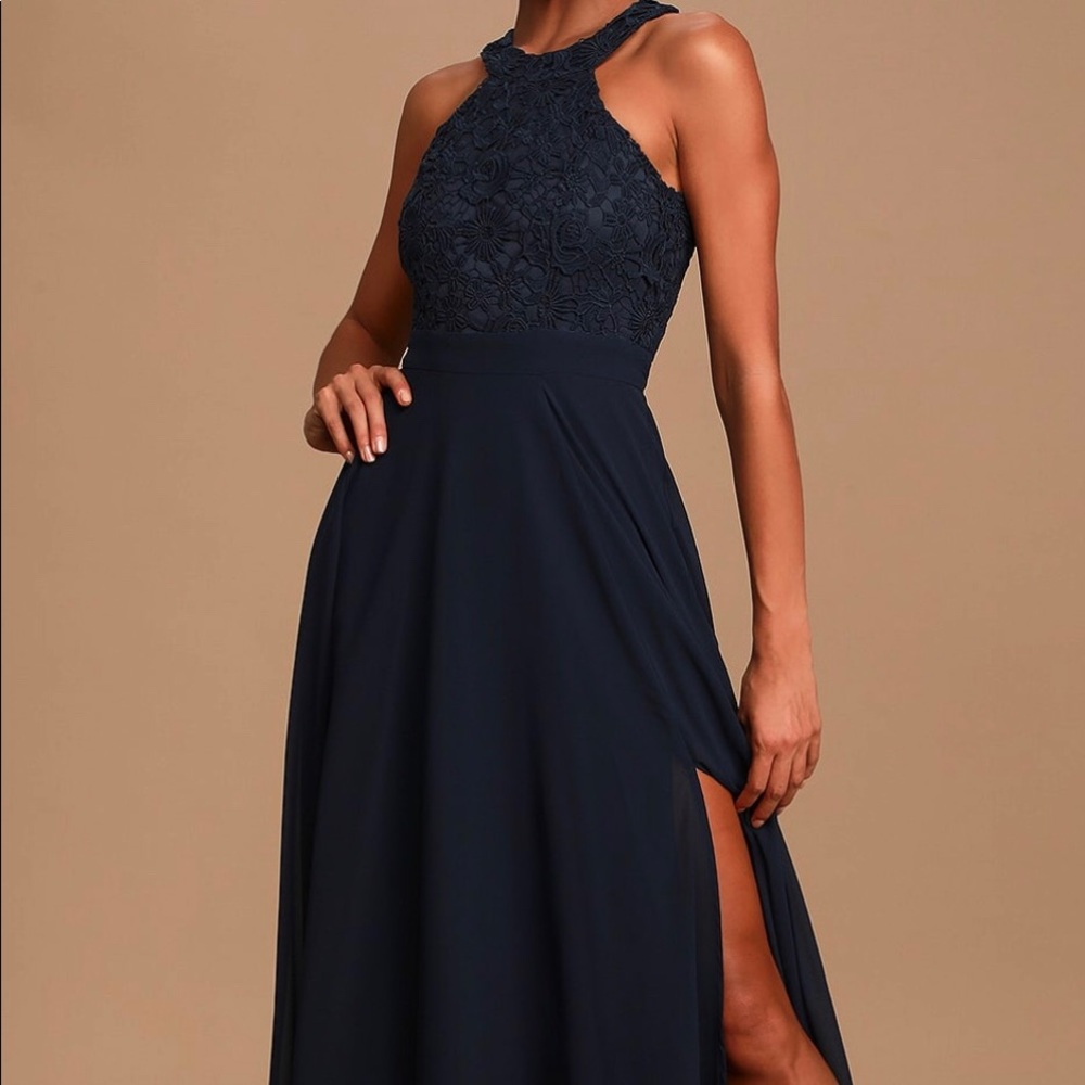 Navy Blue Maxi Dress